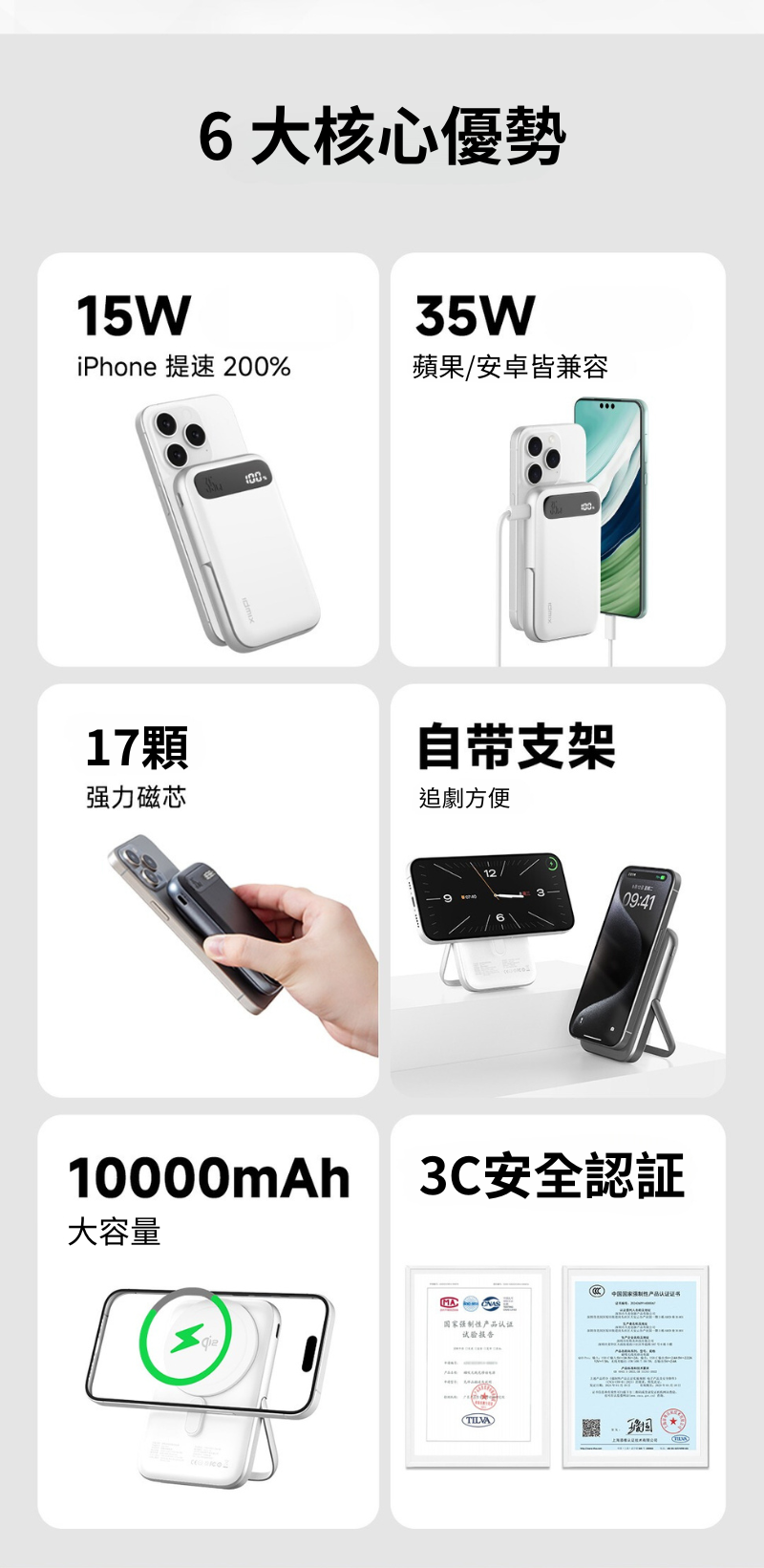 Idmix 磁吸無線充電行動電源 Q10 POR2-Q12