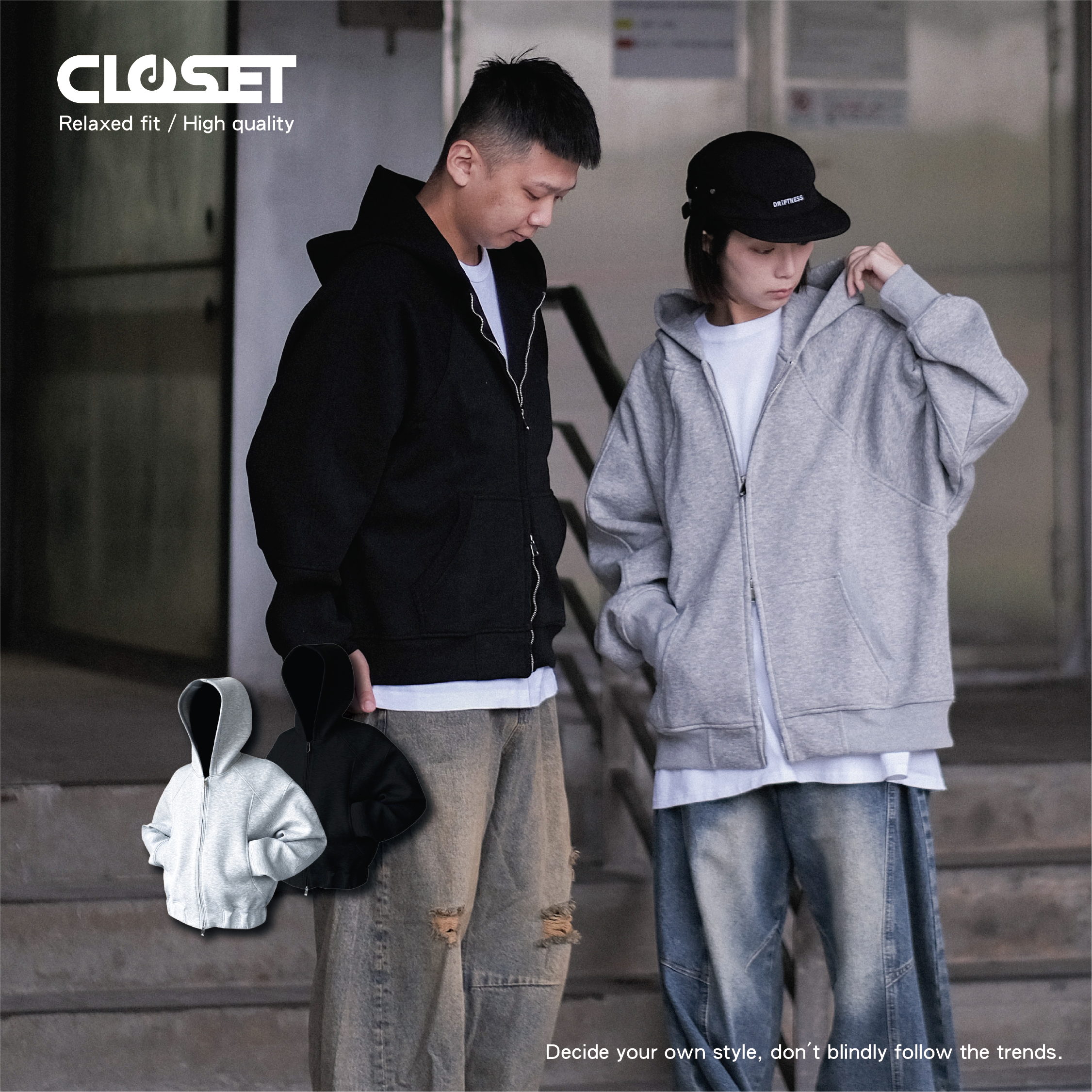 "現貨+預購" D.CLOSET BOXY 連帽外套 J09