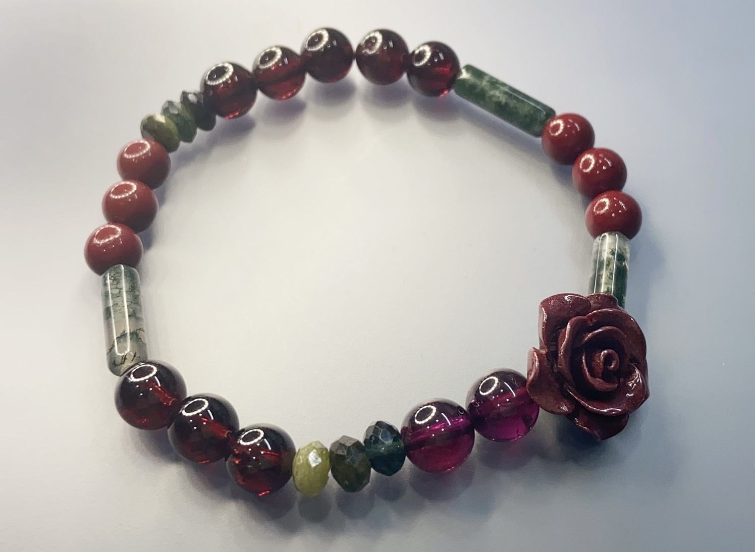 熱情卡門丨活力養顏丨石榴石、硃砂、海草瑪瑙