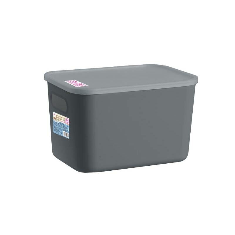 R35環保材質附蓋收納箱/灰 18x16x26cm