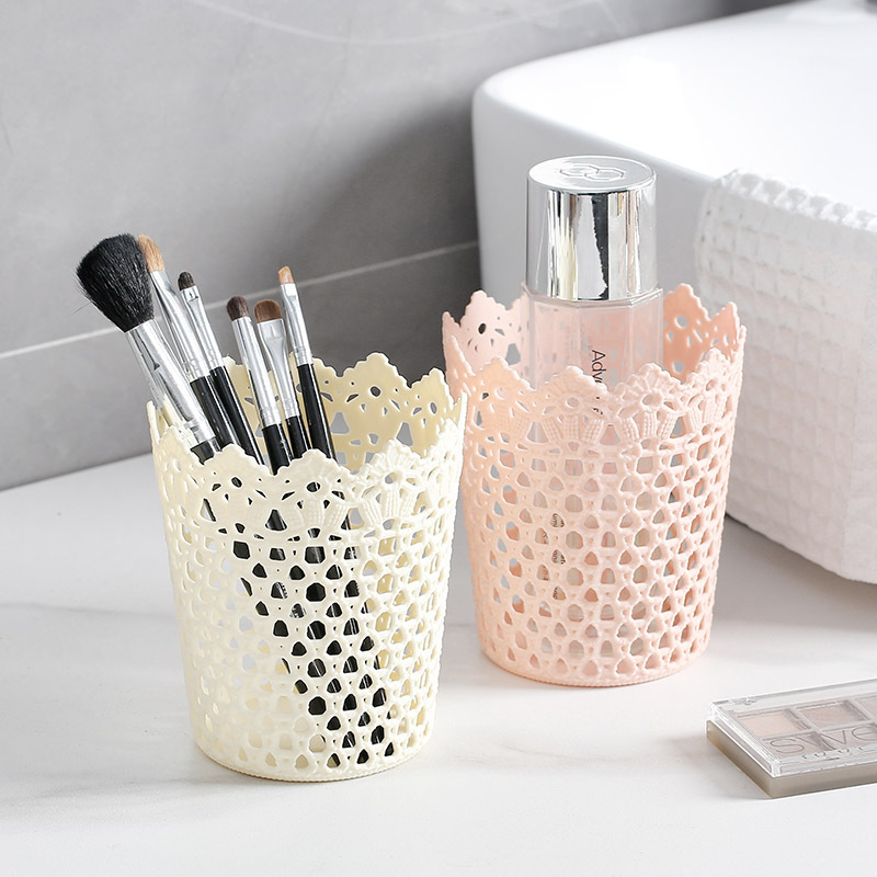 花卉圖形收納桶/圓形 10.3x12.4x10.3cm 2入