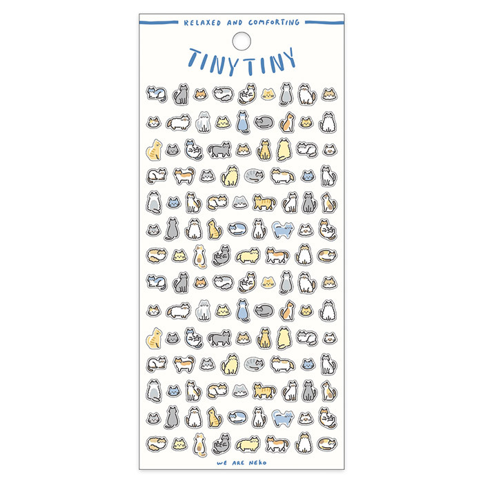 TINY TINY 貓咪 透明貼紙 / MIND WAVE / JAPAN