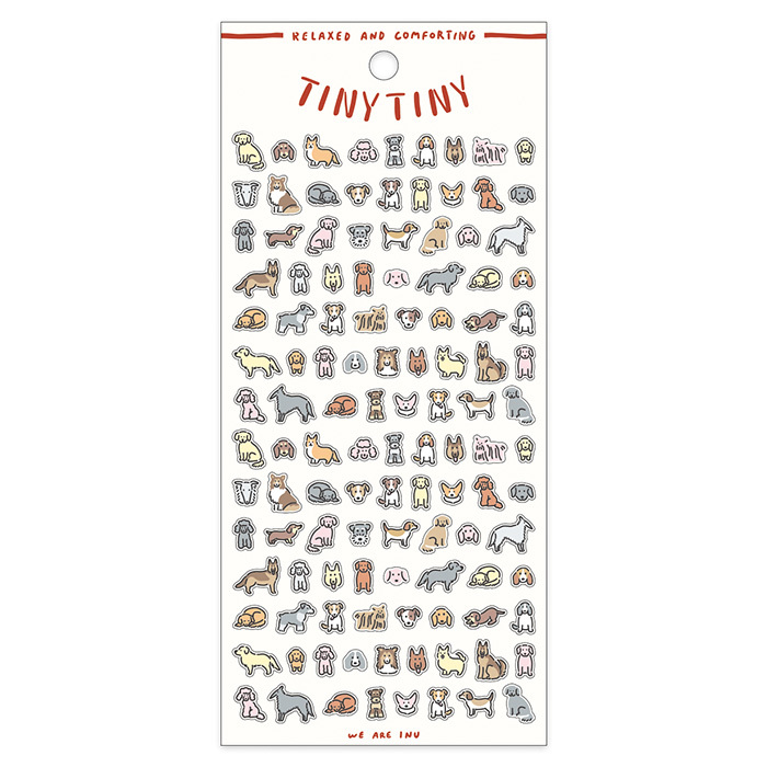 TINY TINY 狗狗 透明貼紙 / MIND WAVE / JAPAN
