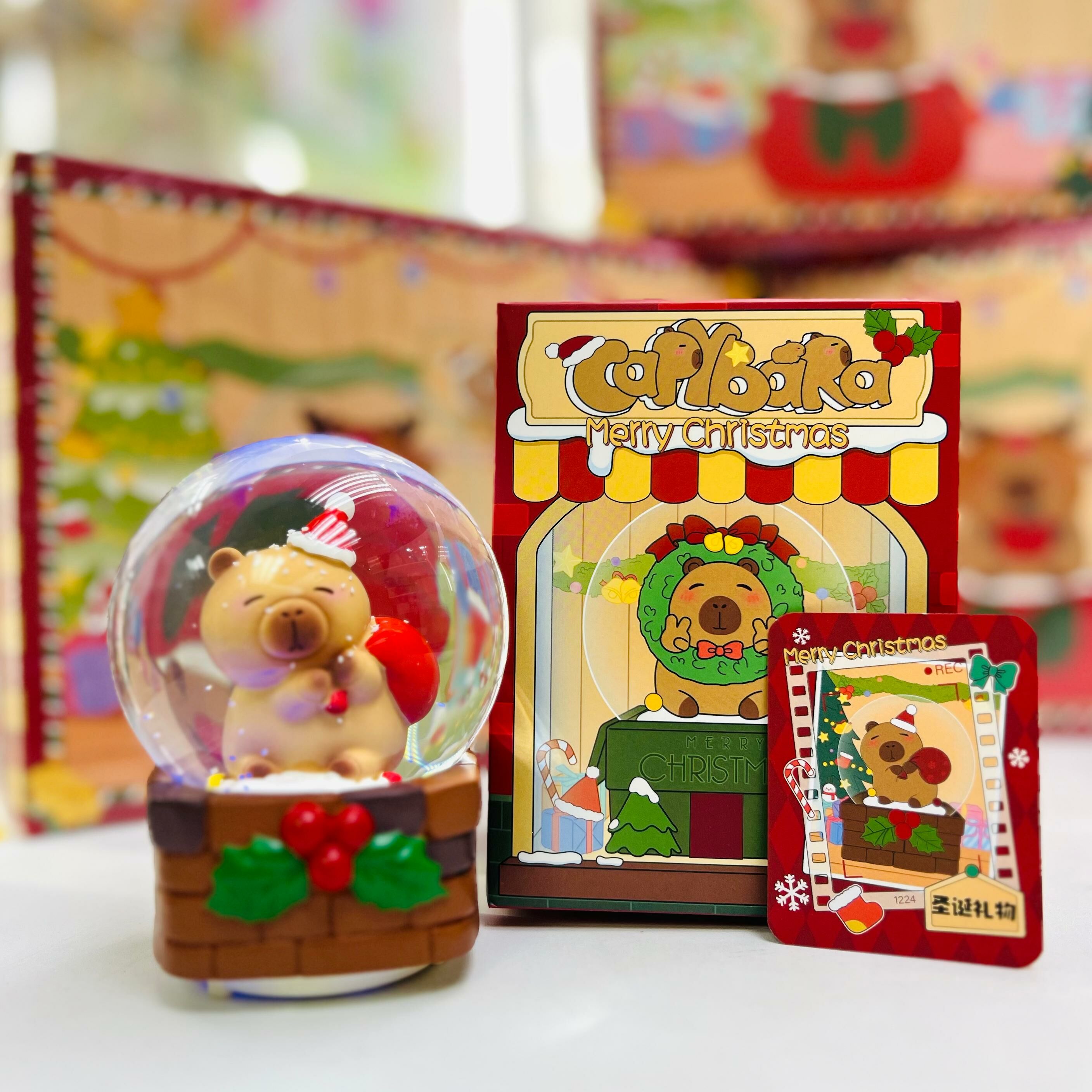 Xmas CAPYBARA Merry Christmas Snow Glow Blind Box ( CAPYBARA )
