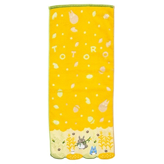 日本 丸真 宮崎駿 抗菌 純棉 長毛巾 -龍貓 &玉米 34 x 75 cm