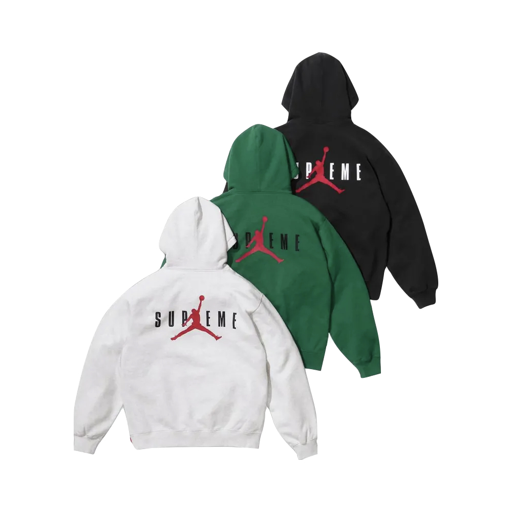 Supreme x Jordan Hoodie 帽踢 淺灰/綠色 HF0836-051/HF0836-341