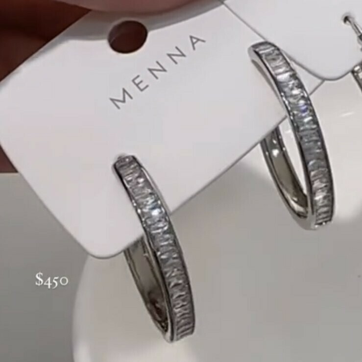 滿鑽鋯石大圈易扣