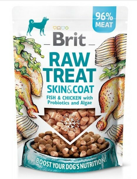 [$100x4]捷克 Brit 鮮肉系列 犬用 凍乾魚肉&雞肉 皮毛健康 40g