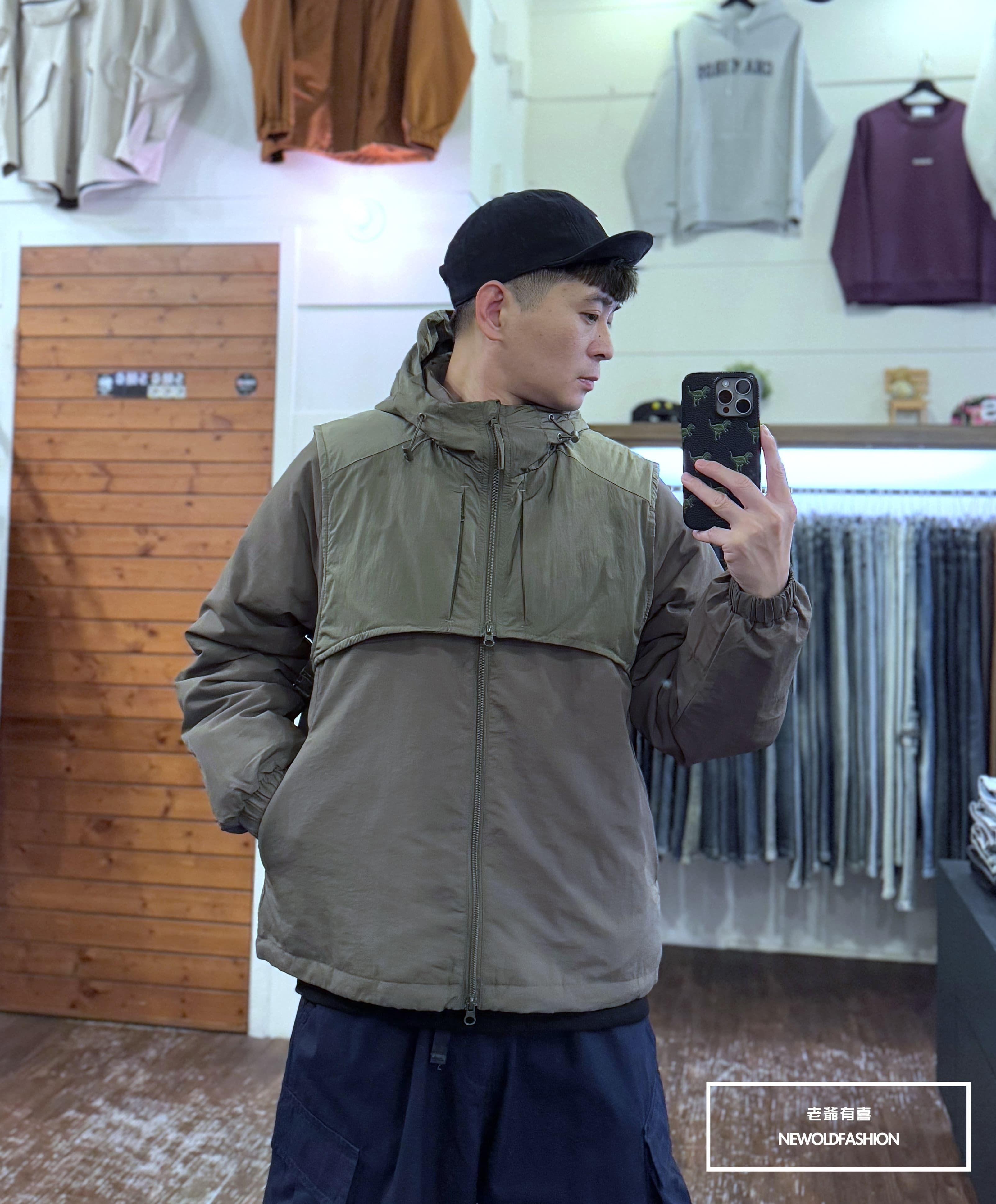 『新品上市』重磅戰術背心連帽羽絨外套-綠(NOF24116407)