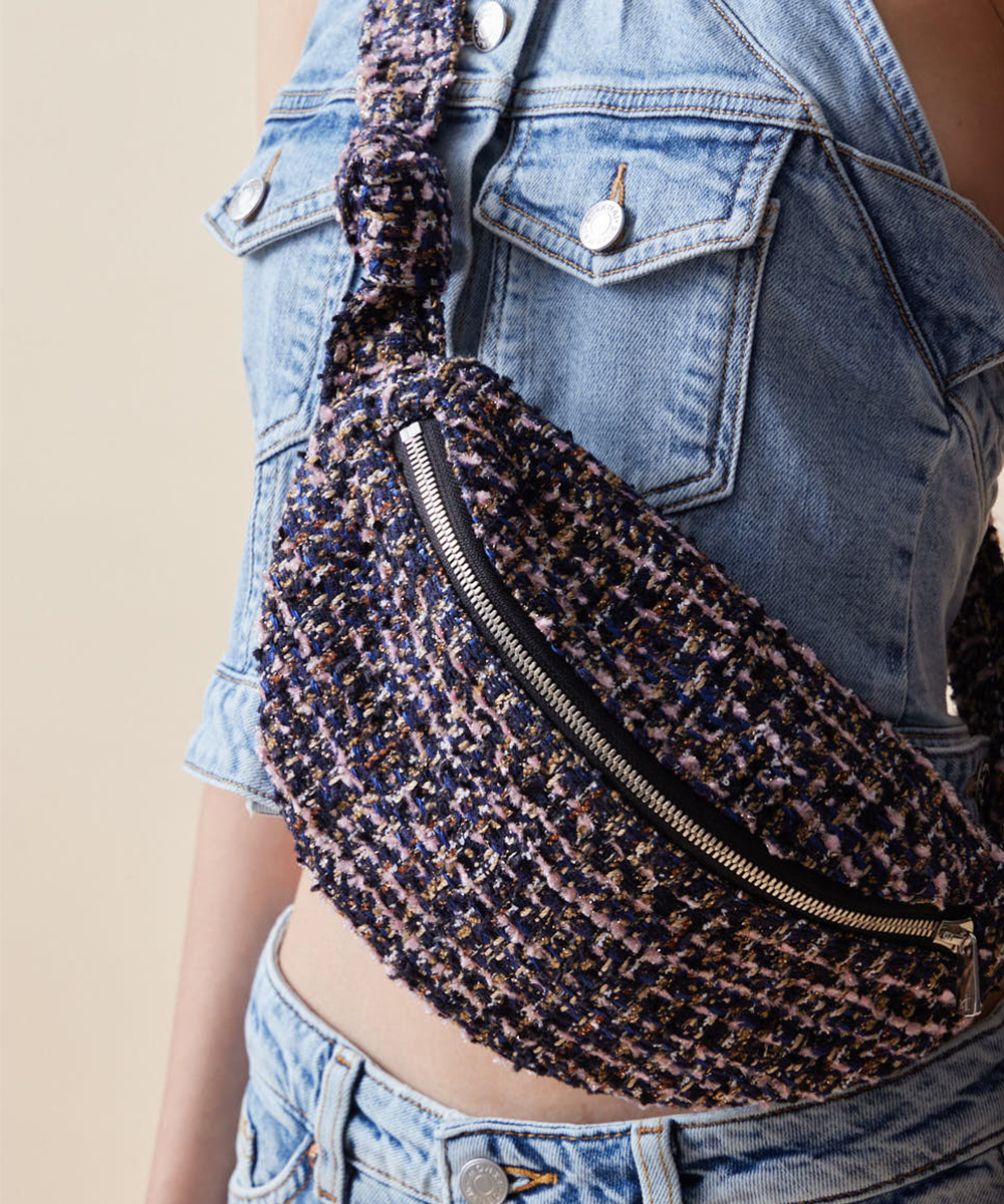 KARA Belt Bag - Pink & Navy