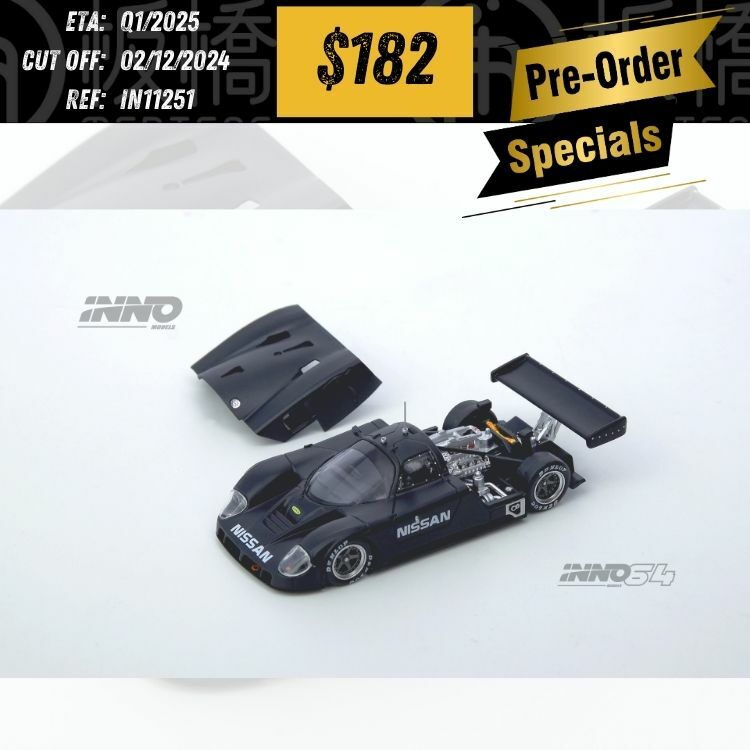 PO-$182 * INNO64 * 1:64 NISSAN R89C LE MANS SHAKEDOWN TEST AT PAUL RICARD 1988 [OD25/11]