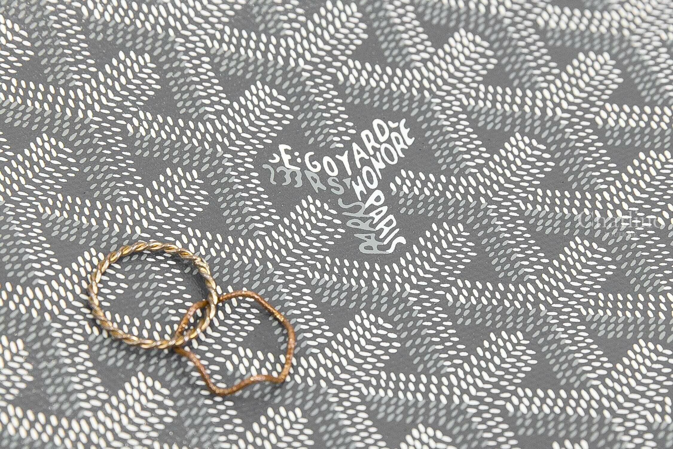 Goyard Rouette Souple Bag 灰色帆布小牛皮同色手提肩背包