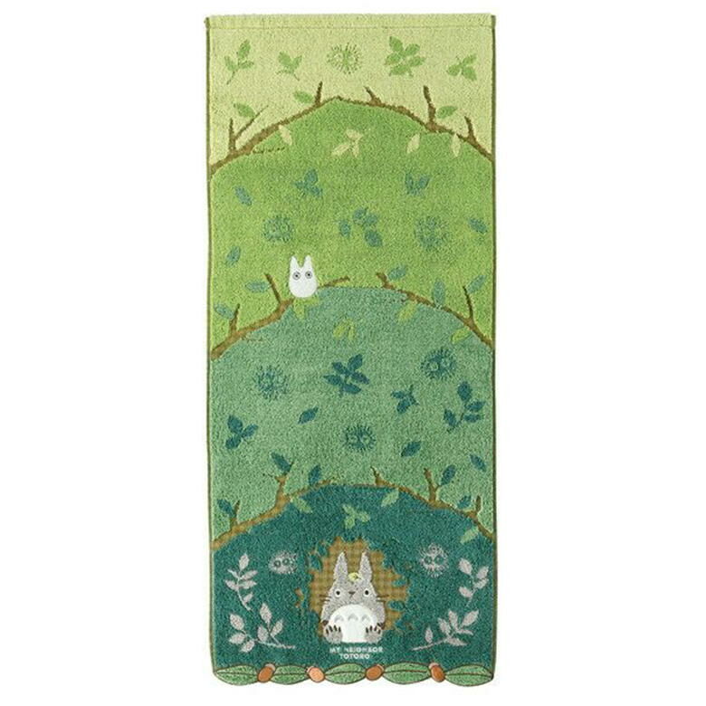 日本 丸真 宮崎駿 抗菌 純棉 長毛巾 -龍貓森林隧道 34 x 75 cm