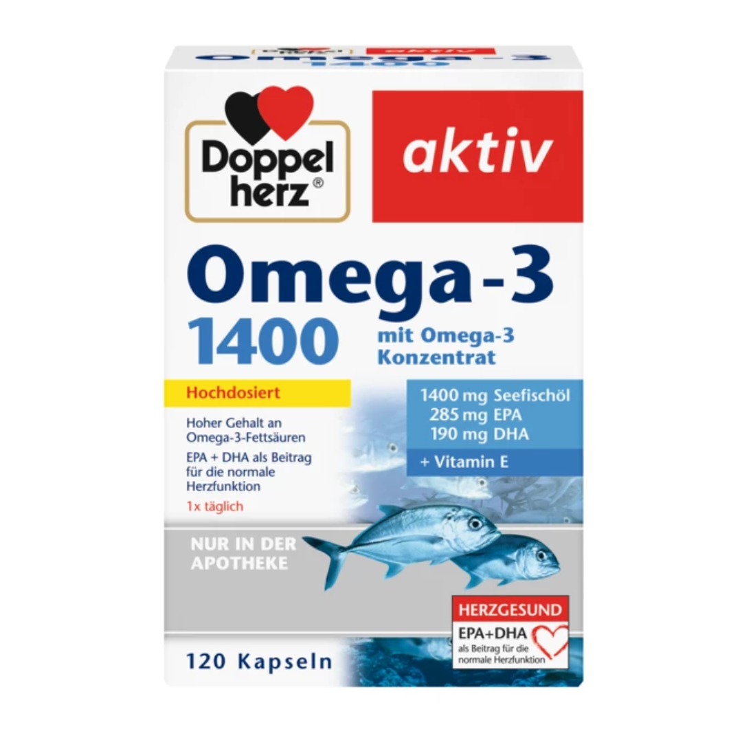 Doppelherz 雙心 深海魚油 Omega-3 1400mg 120粒