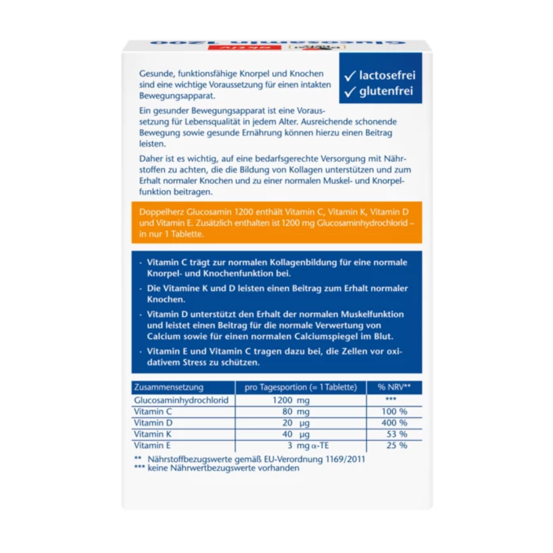 Doppelherz 雙心葡萄糖氨1200關節保健片 30片
