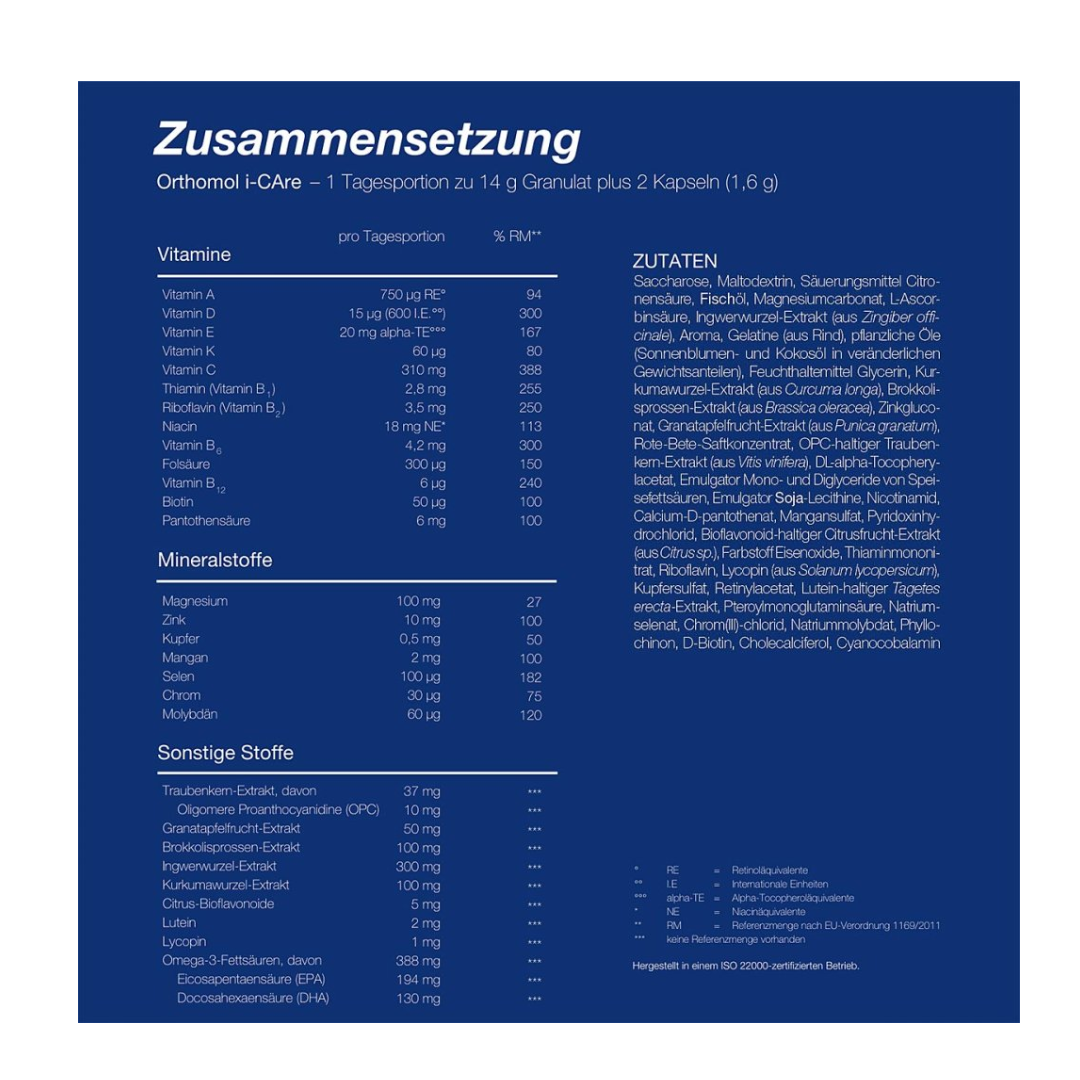 Orthomol 德國奧適寶 手術後/化療/免疫力綜合營養素30天份量