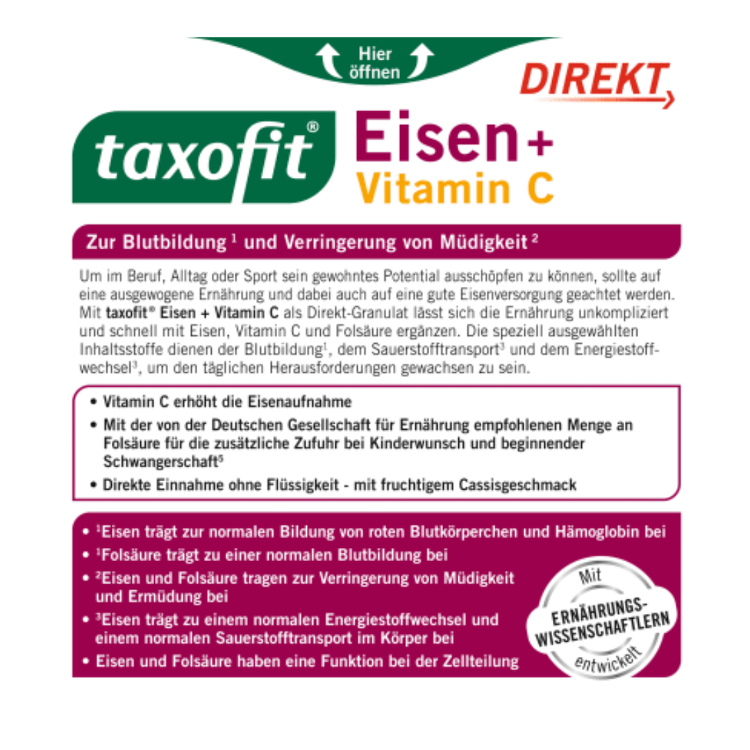 taxofit 維他命C三重元氣補鐵粉 20包