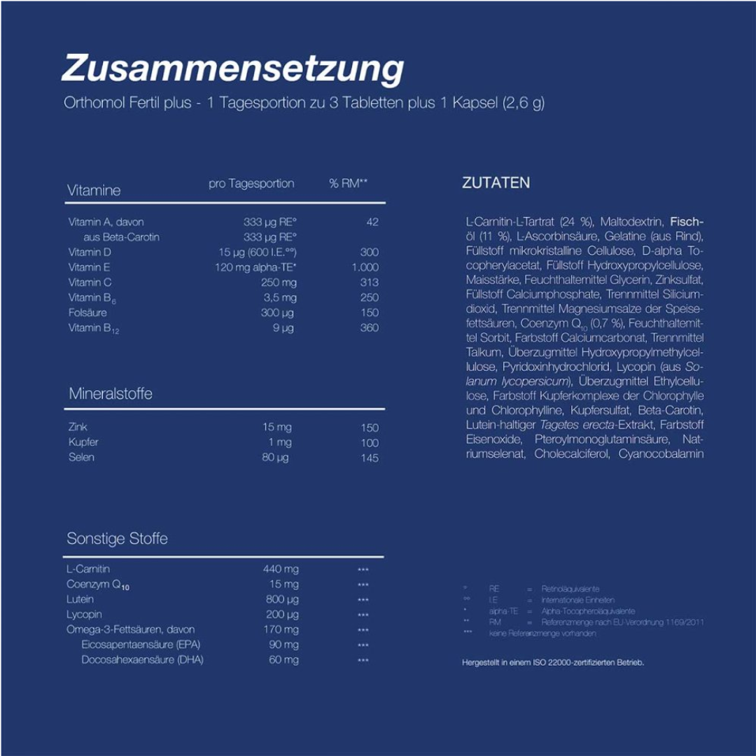 Orthomol 德國奧適寶 男性提高精子活力複合番茄紅素片劑膠囊 90天份量