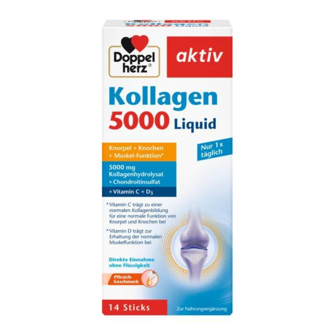 Doppelherz 雙心水解膠原蛋白口服液5000mg (14條) - 骨骼和軟骨