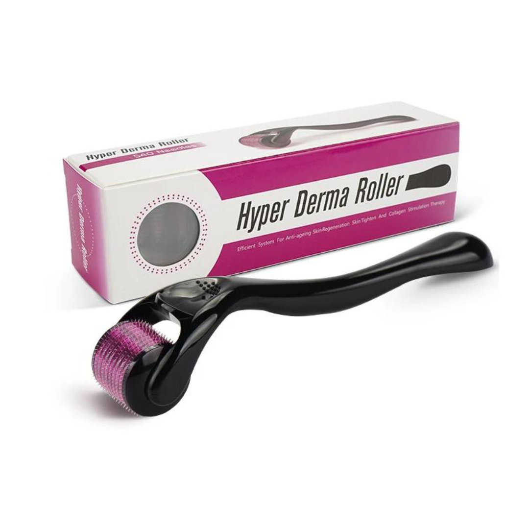 Hyper Derma Roller 不鏽鋼鈦微針滾輪540針 0.5mm  - 黑色