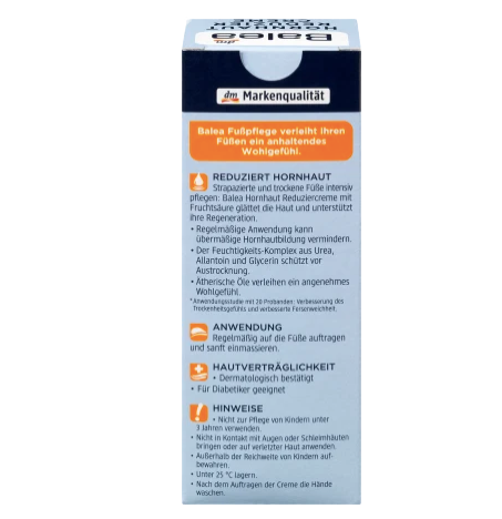 Balea 尿素強效老繭足部護理霜 50ml
