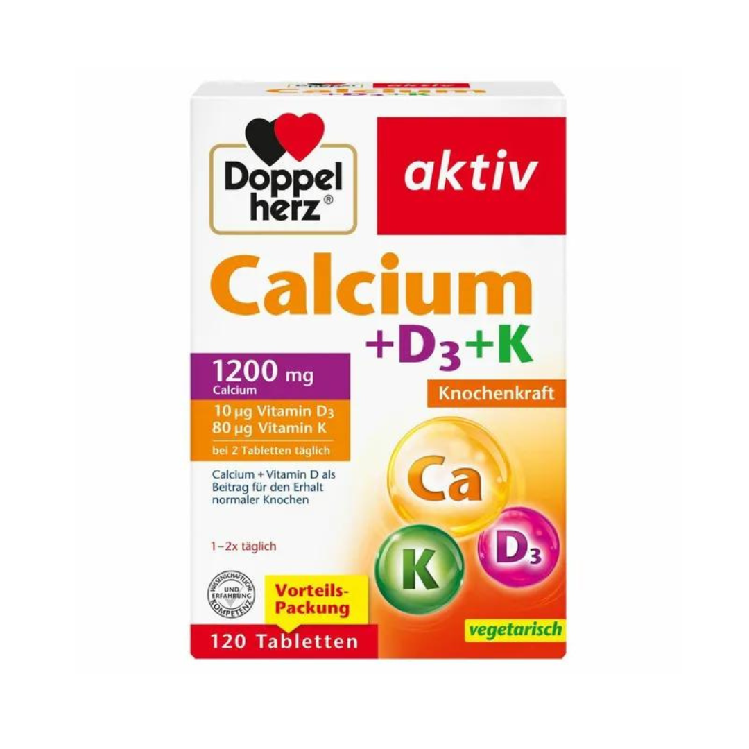 Doppelherz 雙心維他命D3+K鈣片 120片