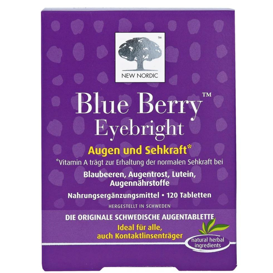 New Nordic 藍莓清目片 120粒