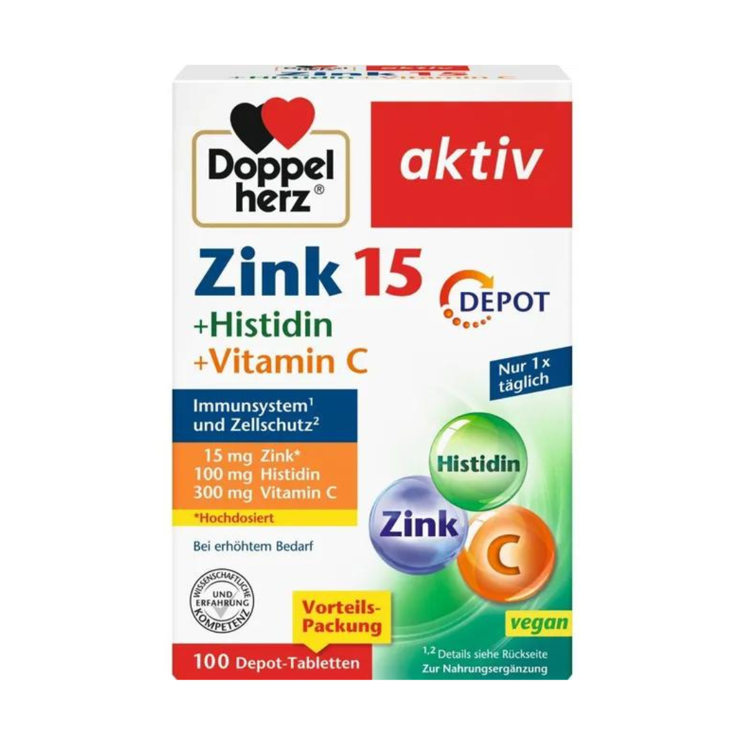 Doppelherz 雙心鋅+氨基酸+維他命C補充片 100片