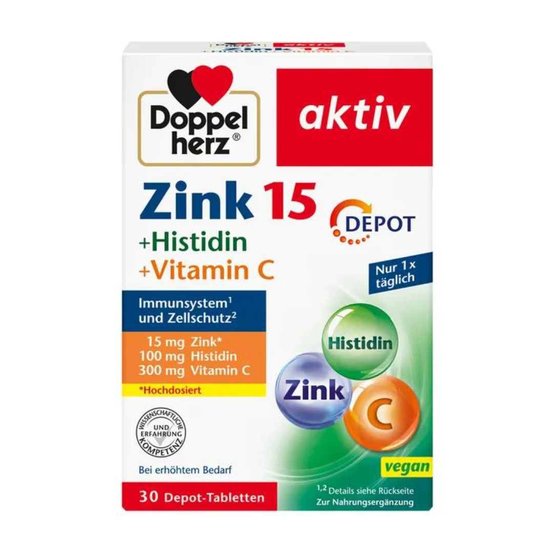 Doppelherz 雙心鋅 + 氨基酸 + 維他命C補充片 30片