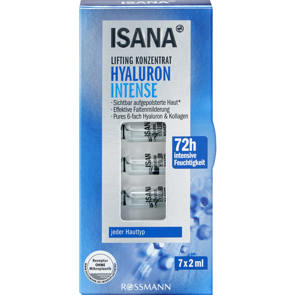 德國 Isana 透明質酸6倍強效提升安瓶精華 2mlx7