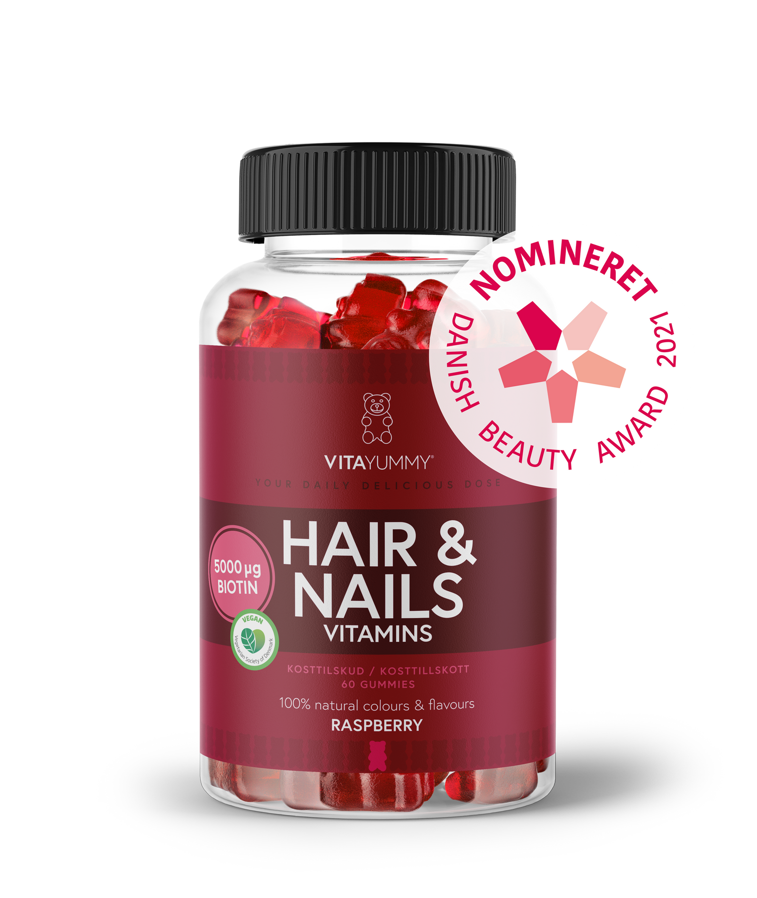 VitaYummy 護髮護甲軟糖 60粒 - 覆盆子味