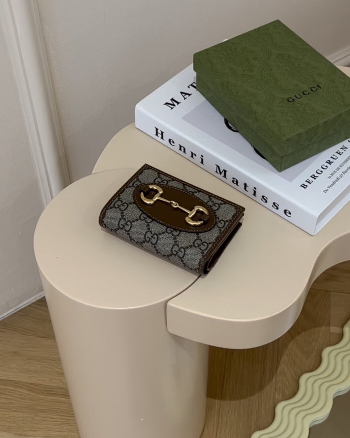 GUCCI｜HORSEBIT 1955 對開短夾 棕色老花