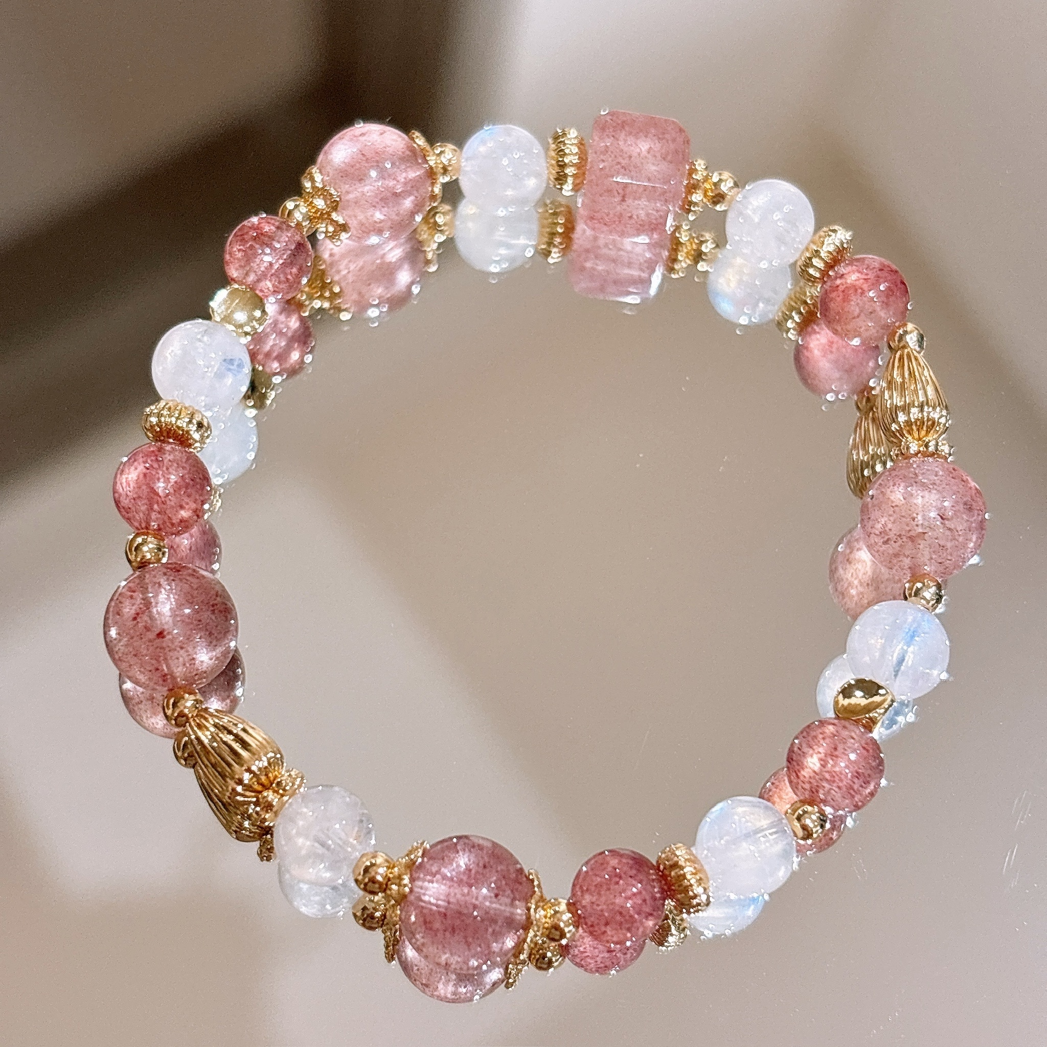 魅力好人緣｜聖杯二 | 水體草莓晶《彈力繩款式》