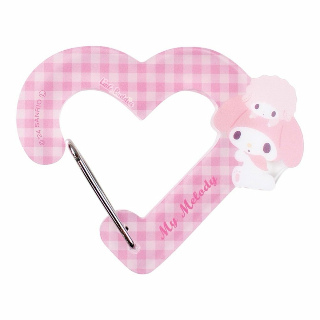 日本 Sanrio 亞克力心形爬山扣