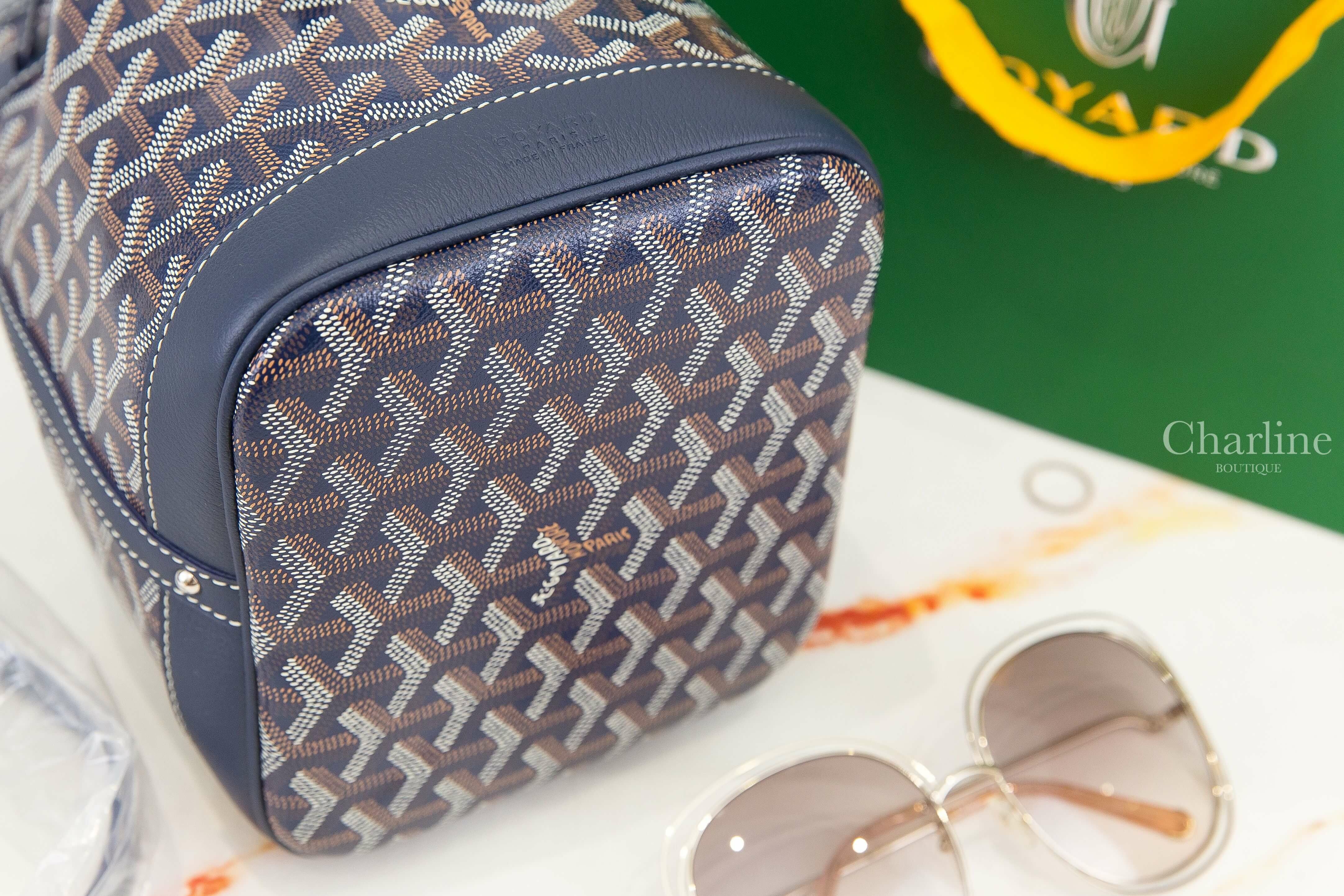 Goyard Petit Flot Bucket Bag 海軍藍帆布小牛皮同色肩帶水桶肩背包-Charline Boutique 精品代購