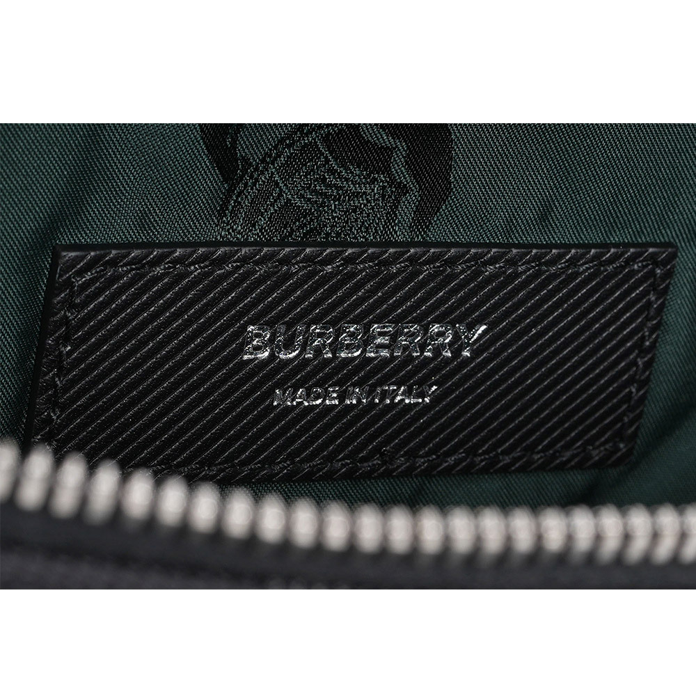 【BURBERRY】Grid 戰馬盾牌標誌格紋腰包(炭灰色) 8097411 A1208