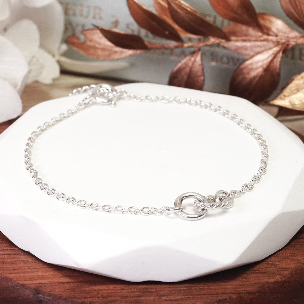 Mini迷你 捲捲麻花 925純銀手鍊 女生手鍊