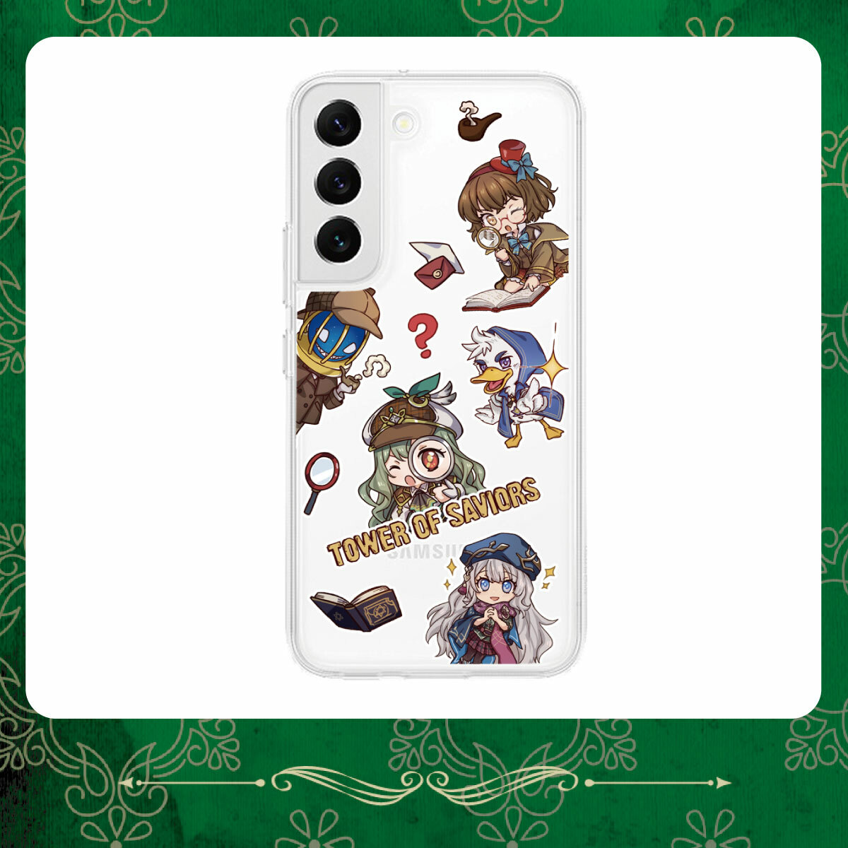 《神魔之塔》黑金三星手機殼（Q版異邦偵探系列）