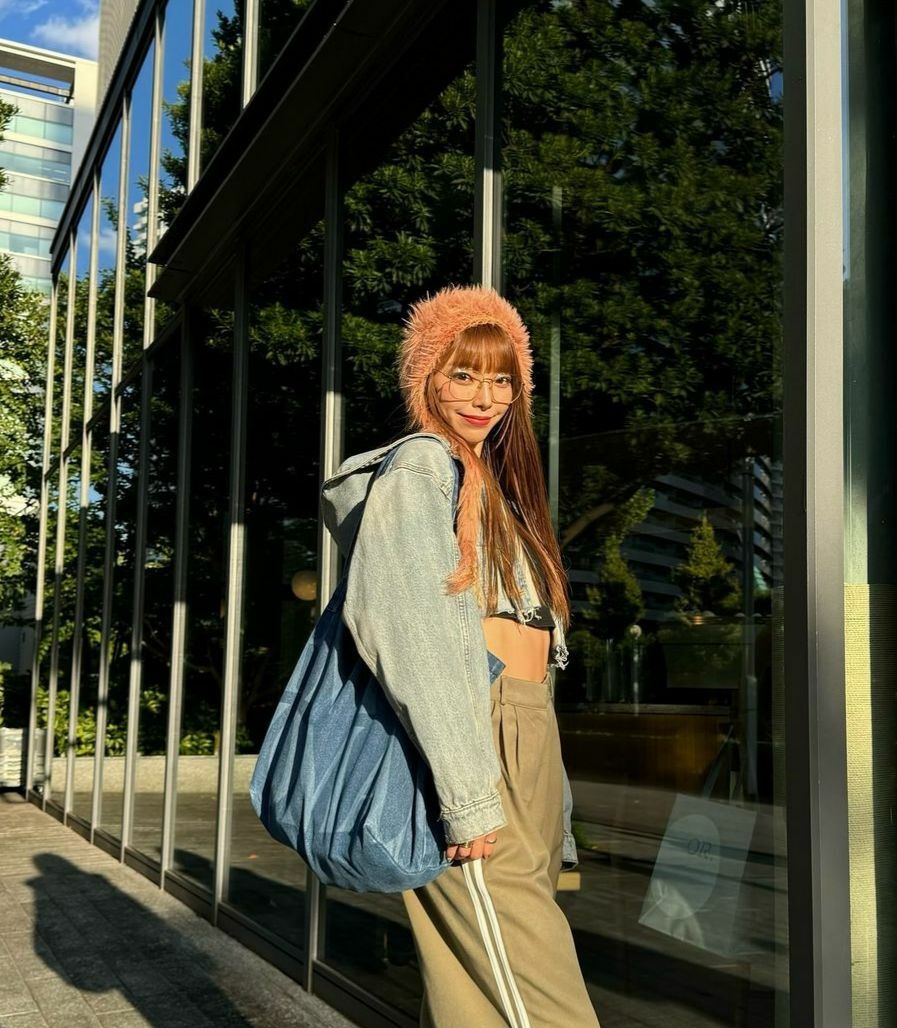 Gentle Woman Heart Denim Tote Bag