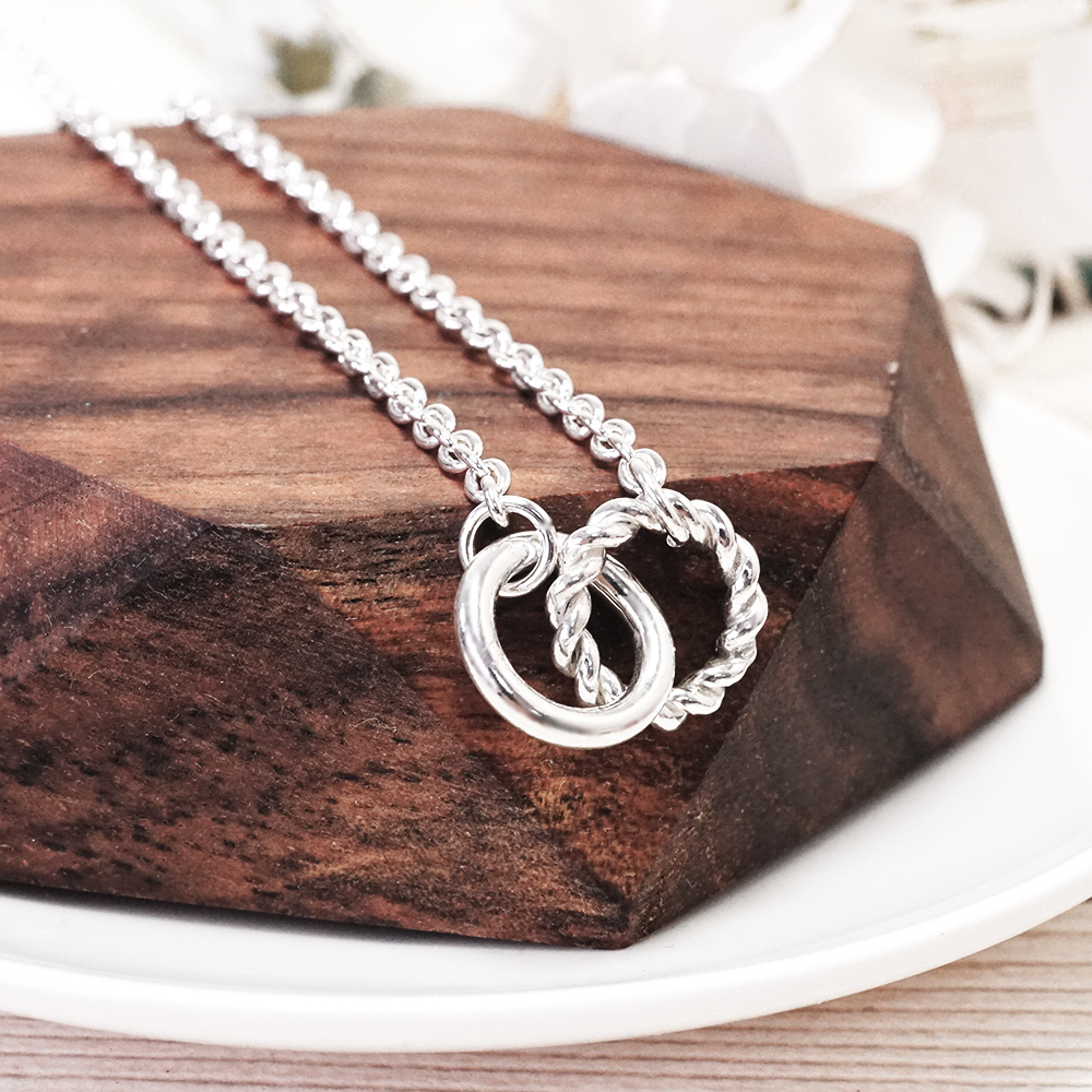 捲捲麻花 925純銀項鍊 寬版 男生項鍊