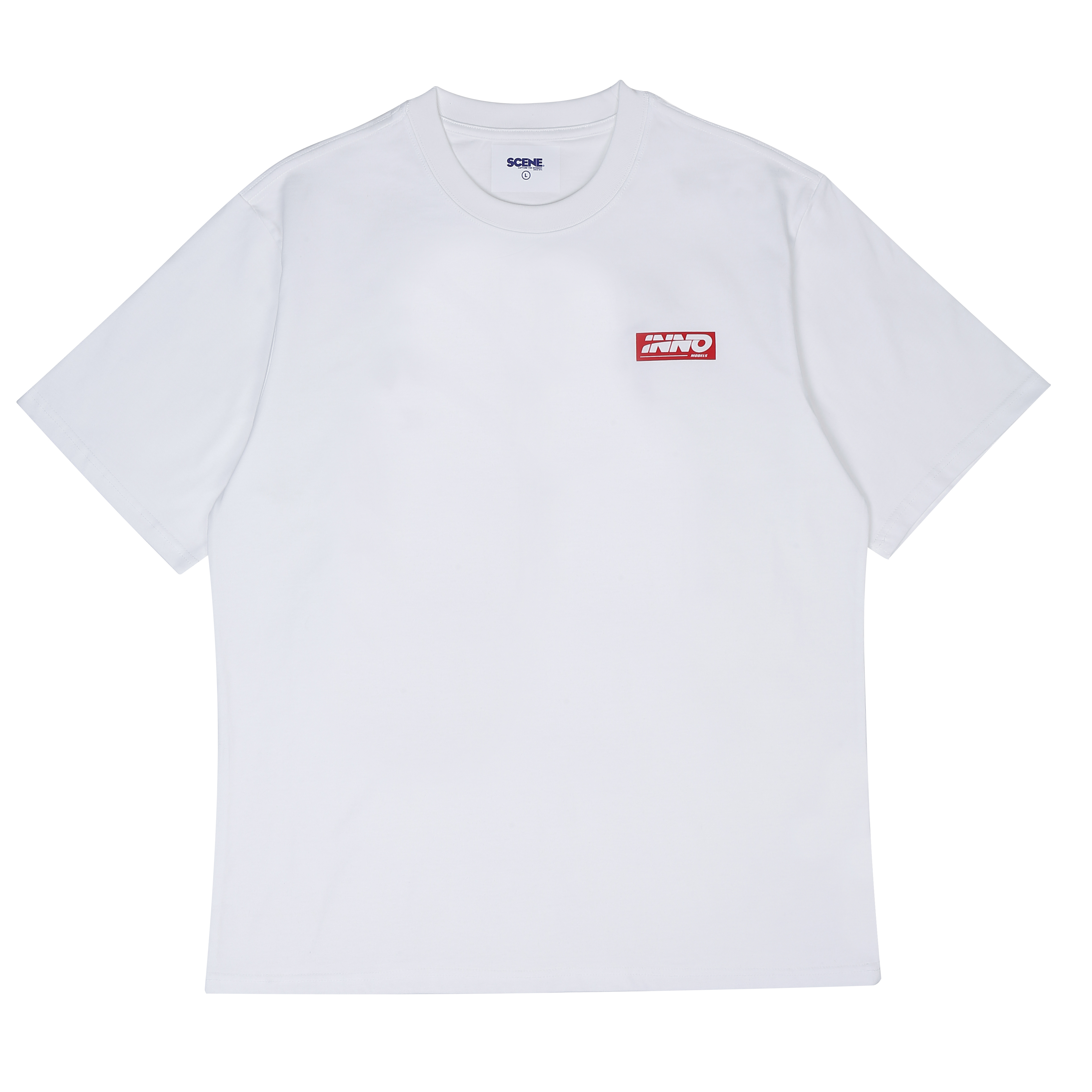 INNO Reverse Box Logo Tee // White & Red
