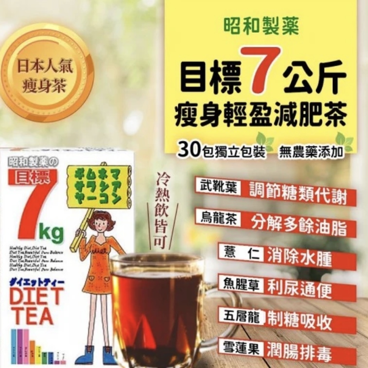 7/11/2025【$148---> $65】減 *7公斤* 瘦身輕盈茶 30包