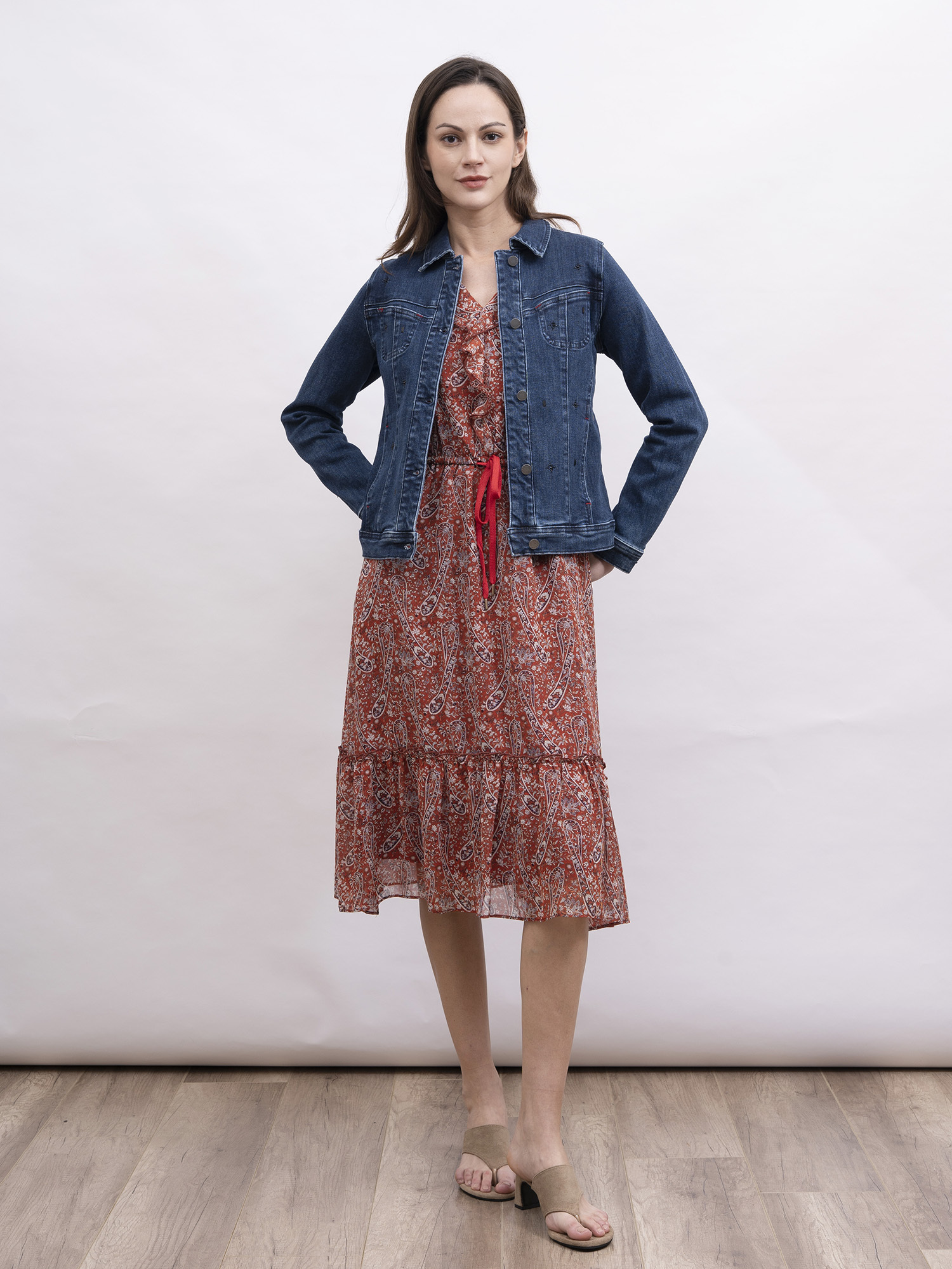 mi-tu 閃石牛仔洗水外套