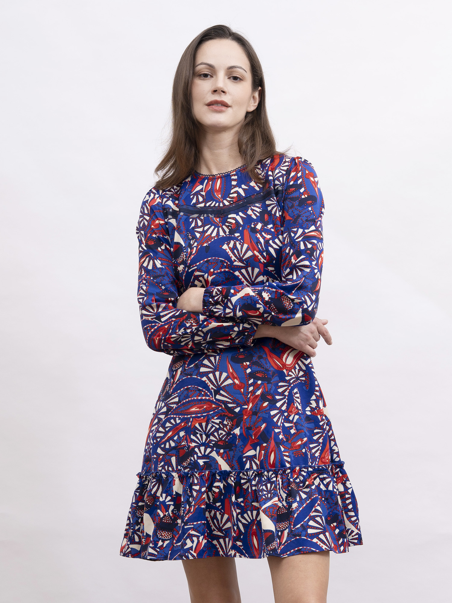 mi-tu 印花圓領連身裙