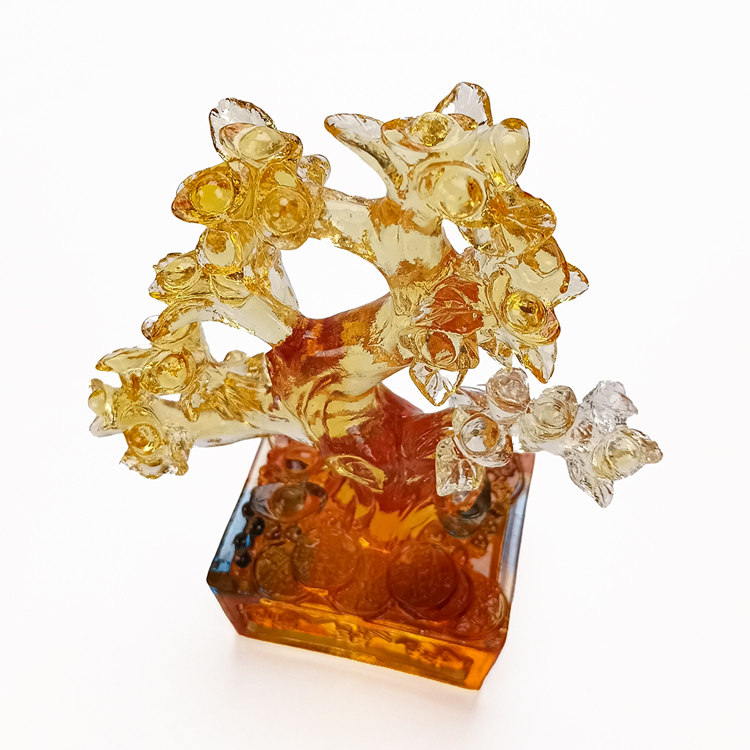 鹿港窯禮品館│居家開運必備|琉璃招財樹擺飾