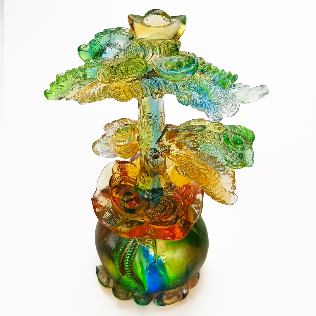 琉璃發財樹｜居家開運納福擺飾