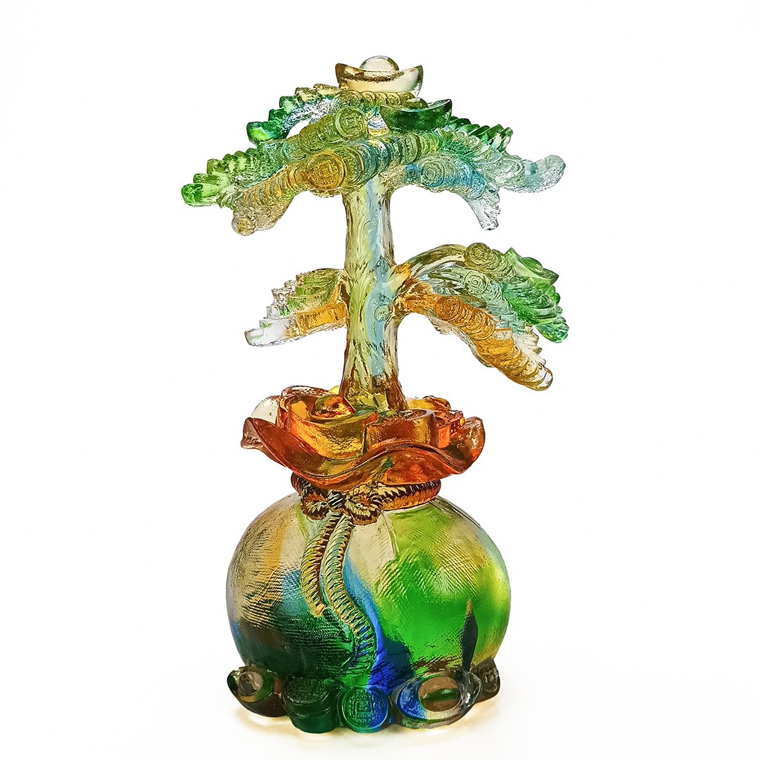 琉璃發財樹｜居家開運納福擺飾