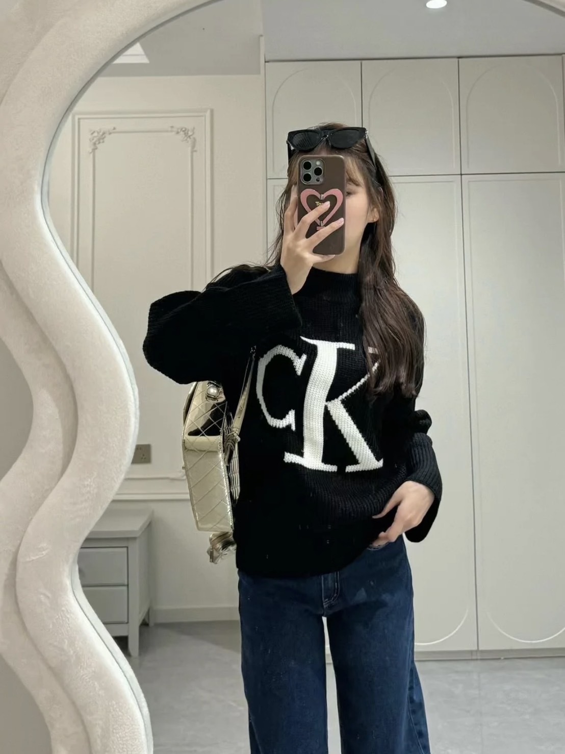 CALVIN KLEIN 針織長袖 男女同款 黑白兩色 J224779