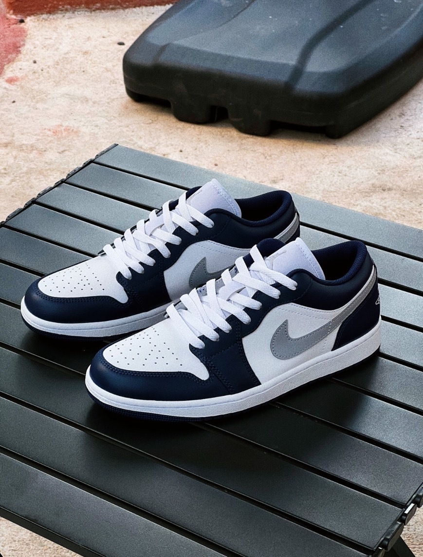 NIKE AIR JORDAN 1 low AJ1 藍白灰 復古 休閒鞋 553558141