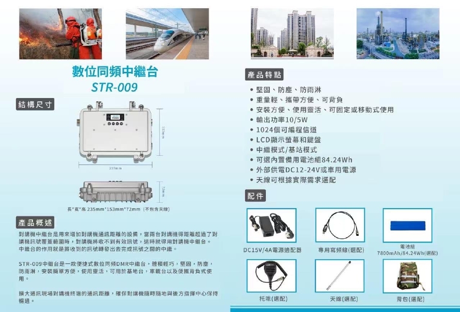 SFE STR009 DMR 數位 中繼台 對講機 強波器 中繼 順風耳 背負式中繼 微型中繼站 FRS